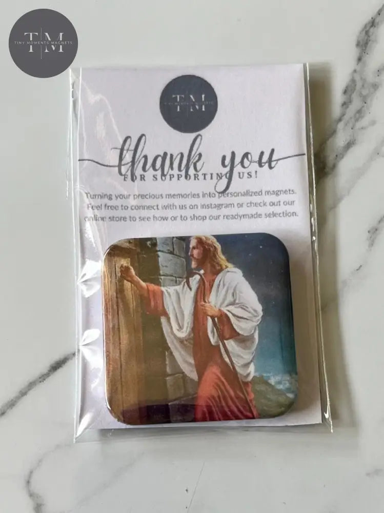 Knocking Jesus Fridge Magnet
