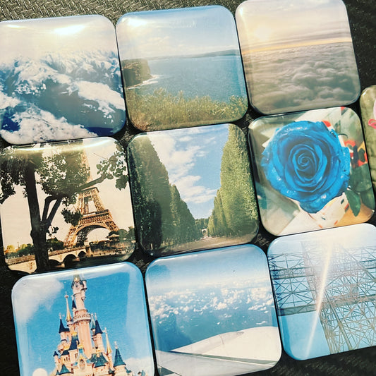 Set of 9 Personalized square Magnets