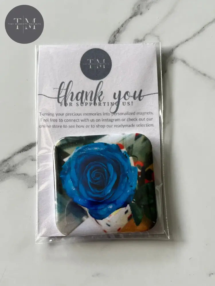 Blue Rose Fridge Magnet