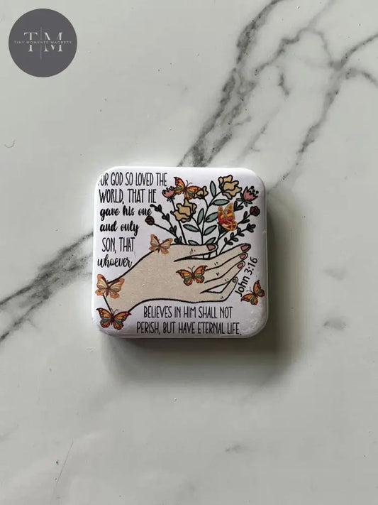 For God So Loved The World Fridge Magnet