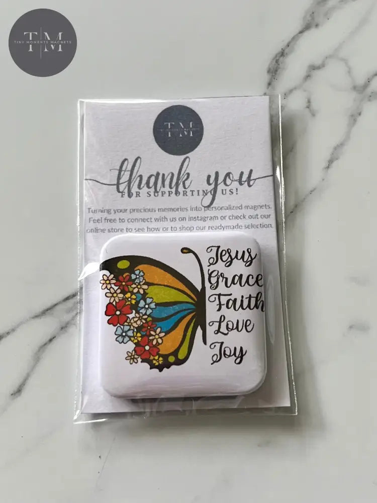 Jesus Grace Faith Love Joy Fridge Magnet