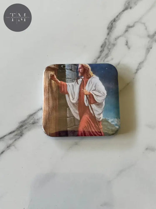 Knocking Jesus Fridge Magnet